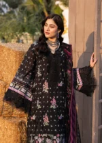 Elaf Premium Chikankari Lawn ERC-7A ARZO 3-piece unstitched lawn suit with chiffon dupatta, front shirt