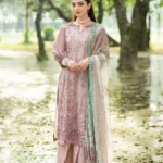 Elaf Premium Chikankari Lawn ERC-8A SAHAA 3 piece unstitched lawn suit with chiffon dupatta