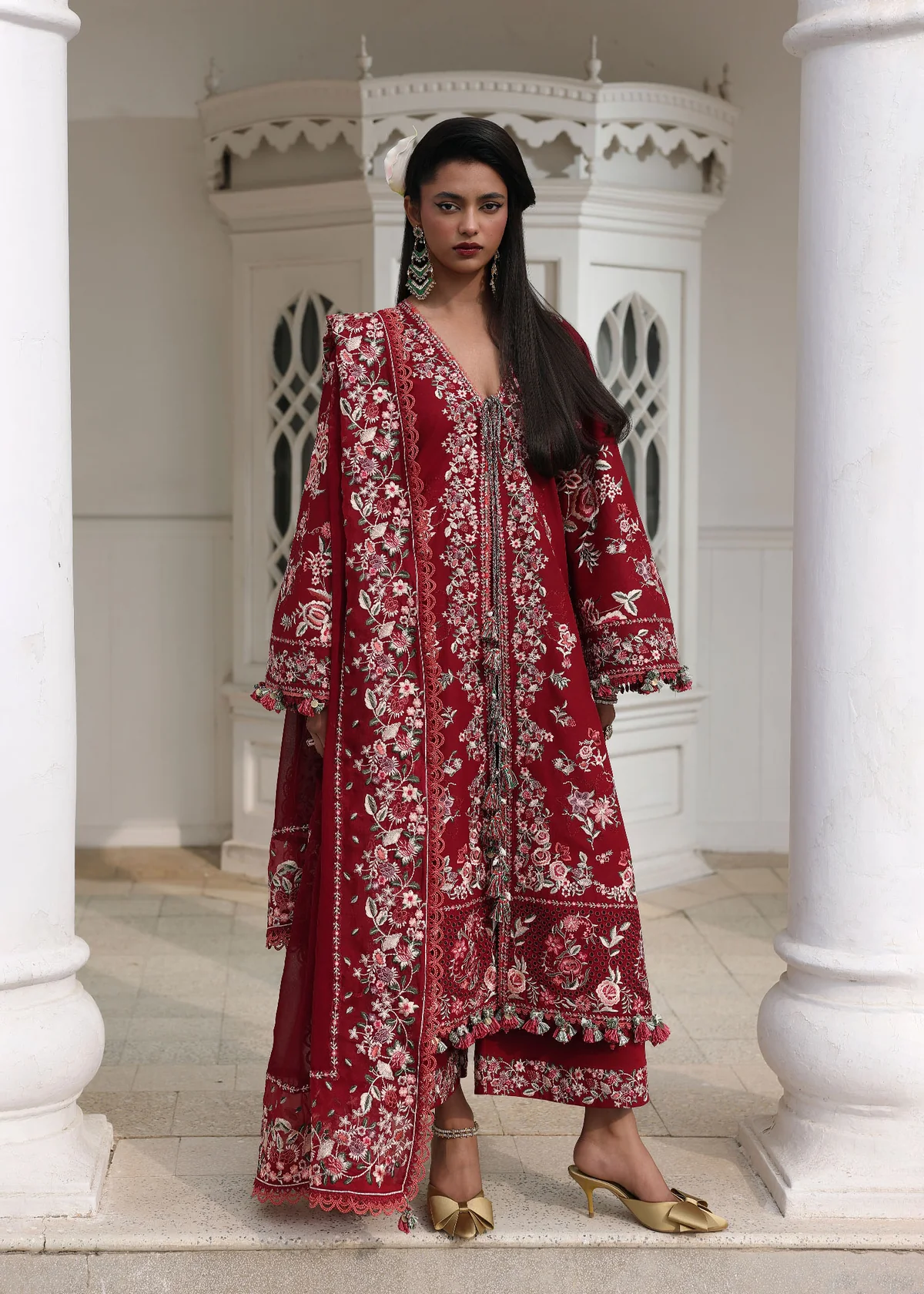 Hussain Rehar Unstitched Lawn Eid Edit-Kastanaa Hussain Rehar Unstitched Lawn Eid Edit-Kastanaa, 2026, embroidered 3 piece Pakistani designer suit UK, full front