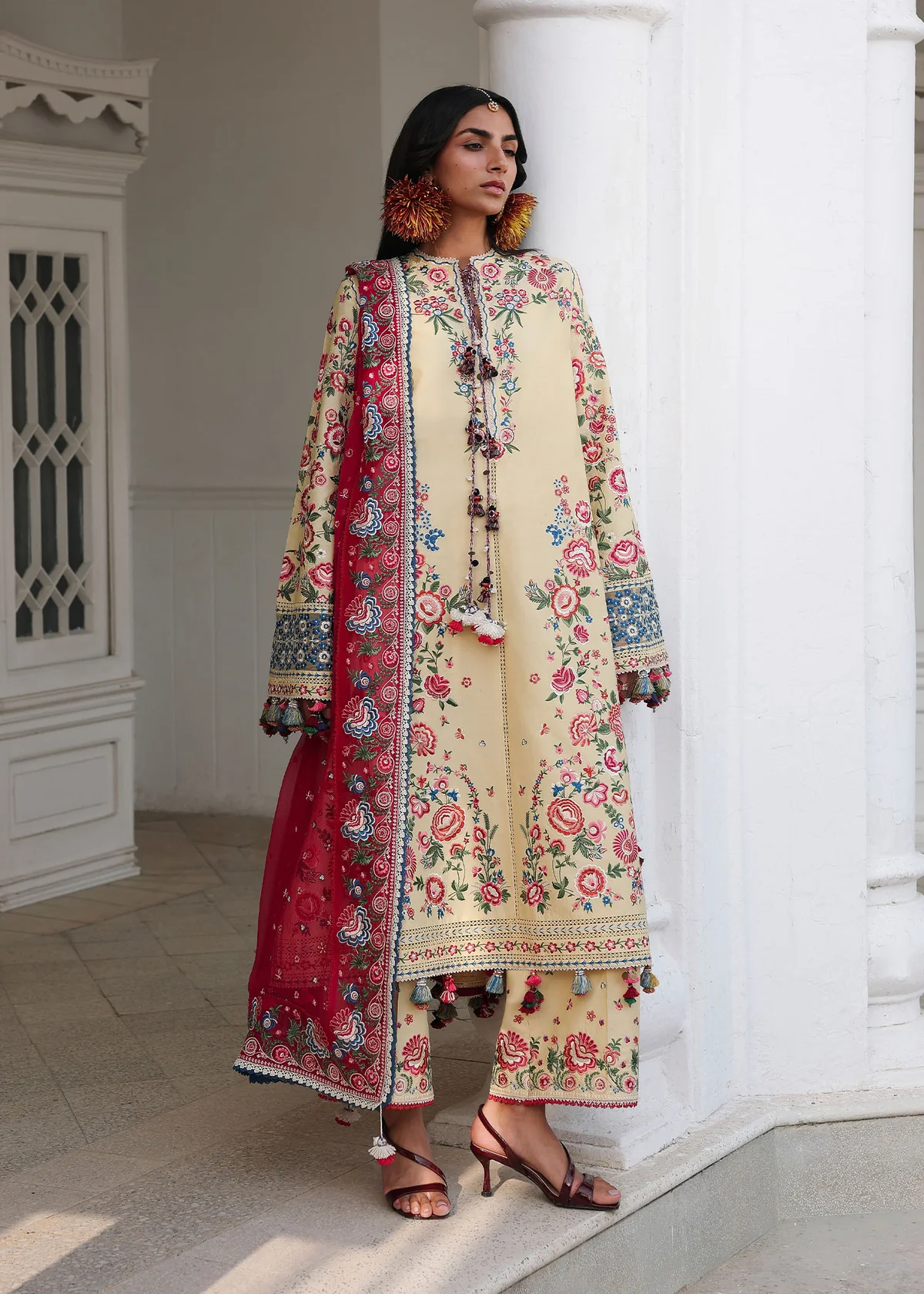 Hussain Rehar Unstitched Lawn Eid Edit-Zubdah Hussain Rehar Unstitched Lawn Eid Edit-Zubdah embroidered 3 piece Pakistani designer lawn suit UK