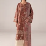 Iznik Embroidered Printed Lawn - SS 02 Rust 3-Piece Lawn Suit