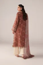 Iznik Embroidered Printed Lawn - SS 02 Rust 3-Piece Lawn Suit, back side