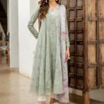 Iznik Embroidered Printed Lawn - SS 03 Mint Green 3-Piece Lawn Suit
