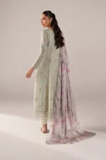 Iznik Embroidered Printed Lawn - SS 03 Mint Green 3-Piece Lawn Suit, back side