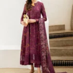 Iznik Embroidered Printed Lawn - SS 04 Deep Fuchsia 3-Piece Lawn Suit