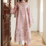 Iznik Embroidered Printed Lawn - SS 05 Tea Pink 3-Piece Unstitched Lawn Suit