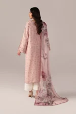 Iznik Embroidered Printed Lawn - SS 05 Tea Pink 3-Piece Unstitched Lawn Suit, backside