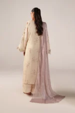 Pakistani Brand Iznik Embroidered Printed Lawn - SS 06 Off-White 3-Piece Lawn Suit, backside