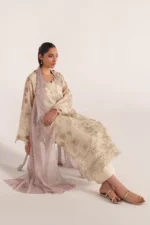 Pakistani Brand Iznik Embroidered Printed Lawn - SS 06 Off-White 3-Piece Lawn Suit, front look