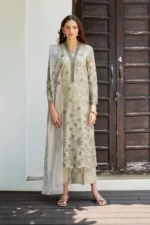 Iznik Embroidered Printed Lawn - SS 07 Pistachio Green 3-Piece Lawn Suit