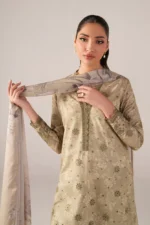 Iznik Embroidered Printed Lawn - SS 07 Pistachio Green 3-Piece Lawn Suit, shirt closeup