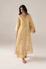 Iznik Embroidered Printed Lawn - SS 11 Butter Yellow 3-Piece Lawn Suit, front look