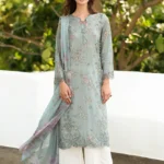 Iznik Embroidered Printed Lawn - SS 12 Dusty Ice Blue 3-Piece Lawn Suit