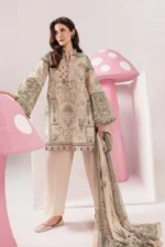 Maria B M Basics Spring Summer Unstitched Lawn-11a Coffee 3-piece embroidered & printed lawn suit UK