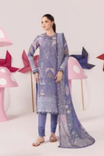 Maria B M Basics Spring Summer Unstitched Lawn-11b Purple 3-piece embroidered & printed lawn suit UK