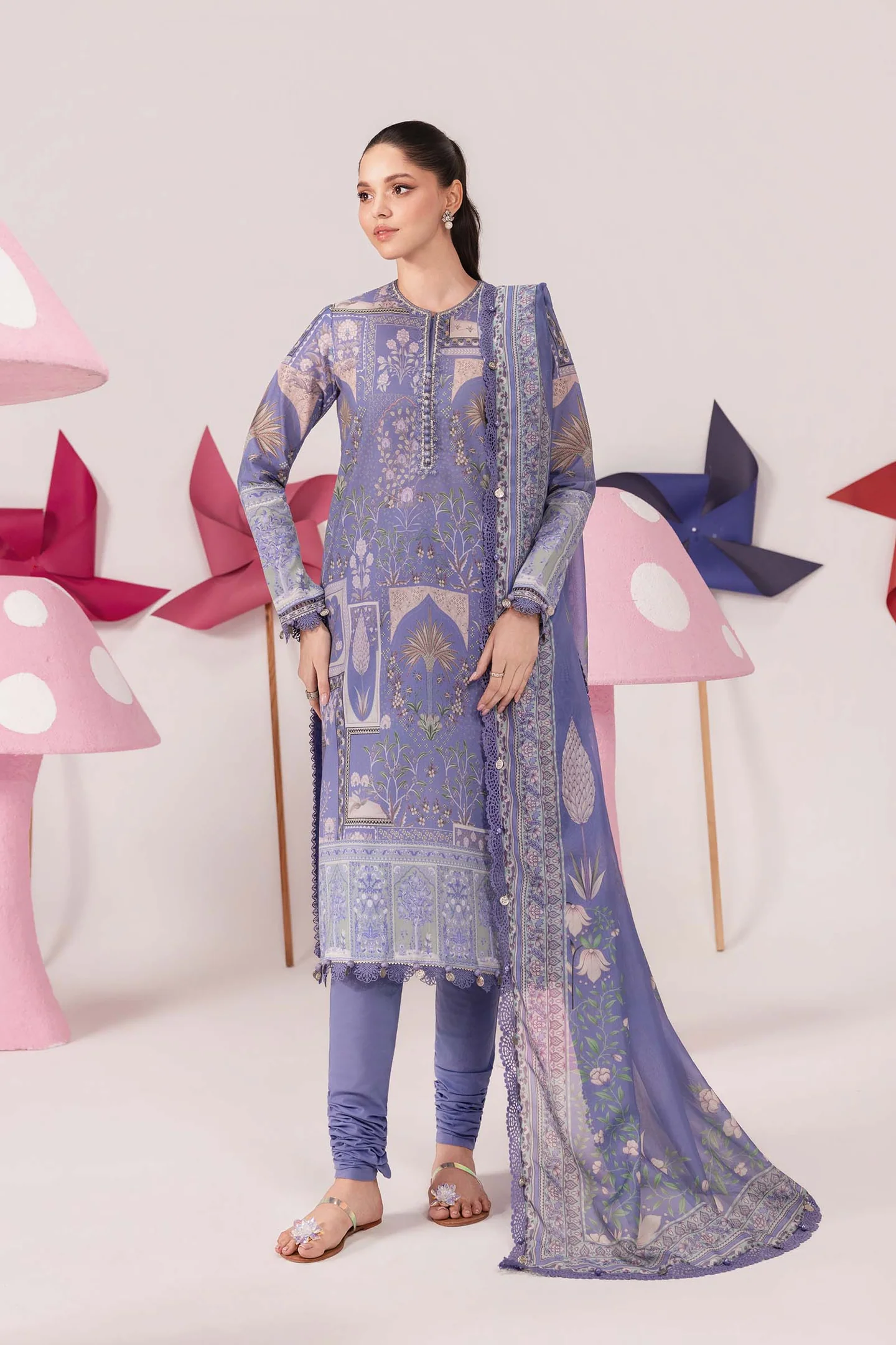 M Basics Spring Summer Unstitched Lawn-11b Maria B M Basics Spring Summer Unstitched Lawn-11b Purple 3-piece embroidered & printed lawn suit UK
