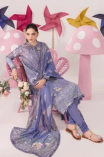 Maria B M Basics Spring Summer Unstitched Lawn-11b Purple 3-piece embroidered & printed lawn suit UK, front
