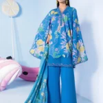 Maria B M Basics Spring Summer Unstitched Lawn-13b Indigo 3-piece embroidered & printed lawn suit UK