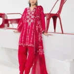 Maria B M Basics Spring Summer Unstitched Lawn-14a Fuchsia Pink 3-piece embroidered lawn suit UK