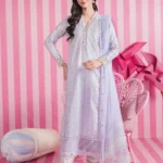 Maria B M Basics Spring Summer Unstitched Lawn-2b Lilac 3-piece embroidered & printed lawn suit UK