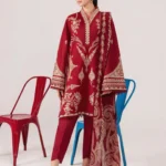 Maria B M Basics Spring Summer Unstitched Lawn-3a Red 3-piece embroidered & printed lawn suit UK