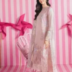 Maria B M Basics Spring Summer Unstitched Lawn-4b Light Pink 3-piece embroidered & printed lawn suit UK
