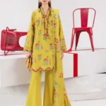 Maria B M Basics Spring Summer Unstitched Lawn-6b Lime Green 3-piece embroidered & printed lawn suit UK