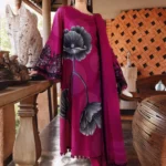 Maria B M.Prints Spring Summer Lawn ’26-13B pink unstitched embroidered printed lawn shirt with dyed cambric trouser and printed chiffon dupatta