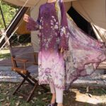 Maria B M.Prints Spring Summer Lawn ’26-9B plum unstitched embroidered printed lawn shirt with embroidered neckline, dyed/printed cambric trouser, and printed chiffon dupatta