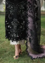 Sardinia - Tales of Petals - Luxury Lawn Suit - OCEAN WAVES with chikankari embroidered lawn panels, hand-worked organza neckline and woven net dupatta, shirt daman look