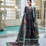 Sobia Nazir Unstitched Lawn Eid Edition-10a printed Anarkali with embroidered daman, cotton trouser & net dupatta UK