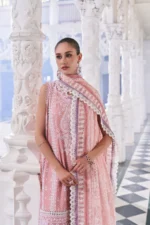 Sobia Nazir Unstitched Lawn Eid Edition-11a printed embroidered lawn front, back & sleeves with cotton trouser UK