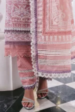 Sobia Nazir Unstitched Lawn Eid Edition-11a printed embroidered lawn front, back & sleeves with cotton trouser UK