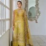 Sobia Nazir Unstitched Lawn Eid Edition-12b embroidered lawn suit with cotton trouser and net dupatta UK