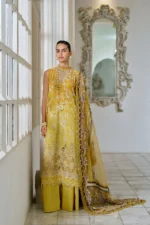 Sobia Nazir Unstitched Lawn Eid Edition-12b embroidered lawn suit with cotton trouser and net dupatta UK