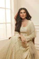 Sobia Nazir Unstitched Lawn Eid Edition-1a embroidered lawn suit with net dupatta for Eid in UK, front closeup