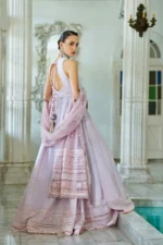 Sobia Nazir Unstitched Lawn Eid Edition-1b embroidered lawn suit with net dupatta for Eid in UK, back look