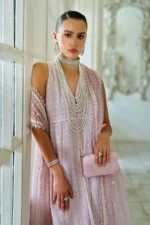 Sobia Nazir Unstitched Lawn Eid Edition-1b embroidered lawn suit with net dupatta for Eid in UK, shirt closeup