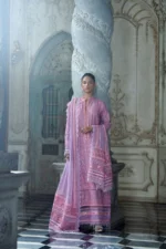 Sobia Nazir Unstitched Lawn Eid Edition-2a embroidered lawn suit with mirror work & chiffon dupatta UK