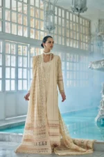 Sobia Nazir Unstitched Lawn Eid Edition-3a embroidered lawn suit with net dupatta & cotton trouser UK