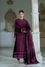 Sobia Nazir Unstitched Lawn Eid Edition-3b embroidered lawn suit with net dupatta & cotton trouser UK