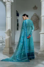 Sobia Nazir Unstitched Lawn Eid Edition-6a embroidered lawn suit with printed cotton net dupatta UK, back