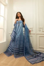 Sobia Nazir Unstitched Lawn Eid Edition-6b embroidered lawn suit with printed cotton net dupatta UK