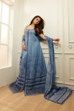 Sobia Nazir Unstitched Lawn Eid Edition-6b embroidered lawn suit with printed cotton net dupatta UK, front
