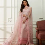 Sobia Nazir Unstitched Lawn Eid Edition-7b bead embroidered lawn suit with net dupatta UK