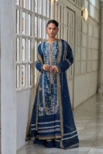 Sobia Nazir Unstitched Lawn Eid Edition-8a embroidered lawn suit with cotton trouser & chiffon dupatta UK, front