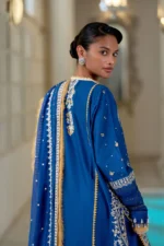Sobia Nazir Unstitched Lawn Eid Edition-8a embroidered lawn suit with cotton trouser & chiffon dupatta UK, back