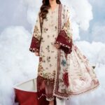 M/Basics 3 Pc Unstitched Embroidered Lawn Suit-MB-26-1A by Maria B in Skin colour – Spring Summer 2026 Lawn Collection