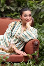 Maria B M.Prints Unstitched Embroidered Jacquard Suit-MPT 02b mustard green 3 piece Pakistani suit UK Eid outfit