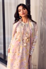 Maria B M.Prints Unstitched Embroidered Lawn Suit-MPT 07b, kameez neck embroidery